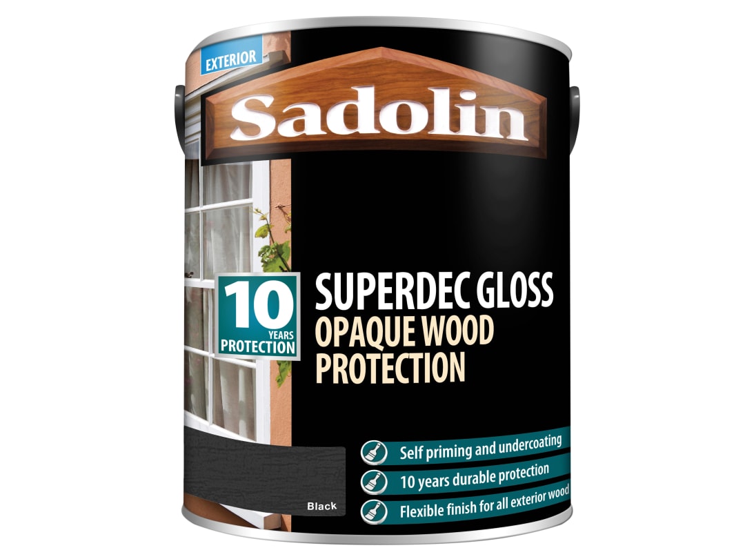 Sadolin 5028855 Superdec Opaque Wood Protection Black Gloss 5 litre - Image 8