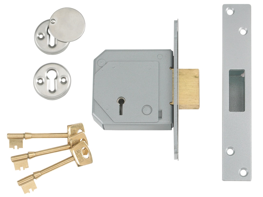 UNION 3G114E 5 Lever Mortice Deadlock C-Series 80mm 3in Satin Brass - Image 6