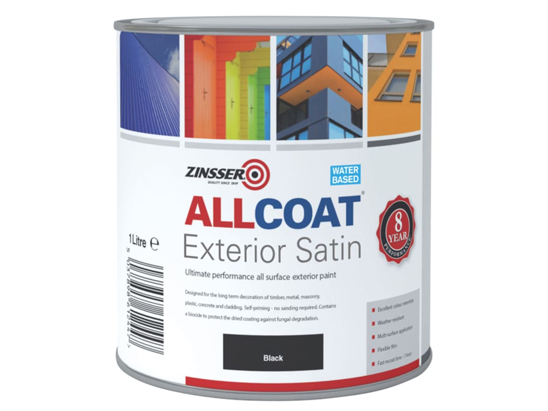 Zinsser ZN7200003D1 AllCoat� Exterior Black 1 litre - Image 8