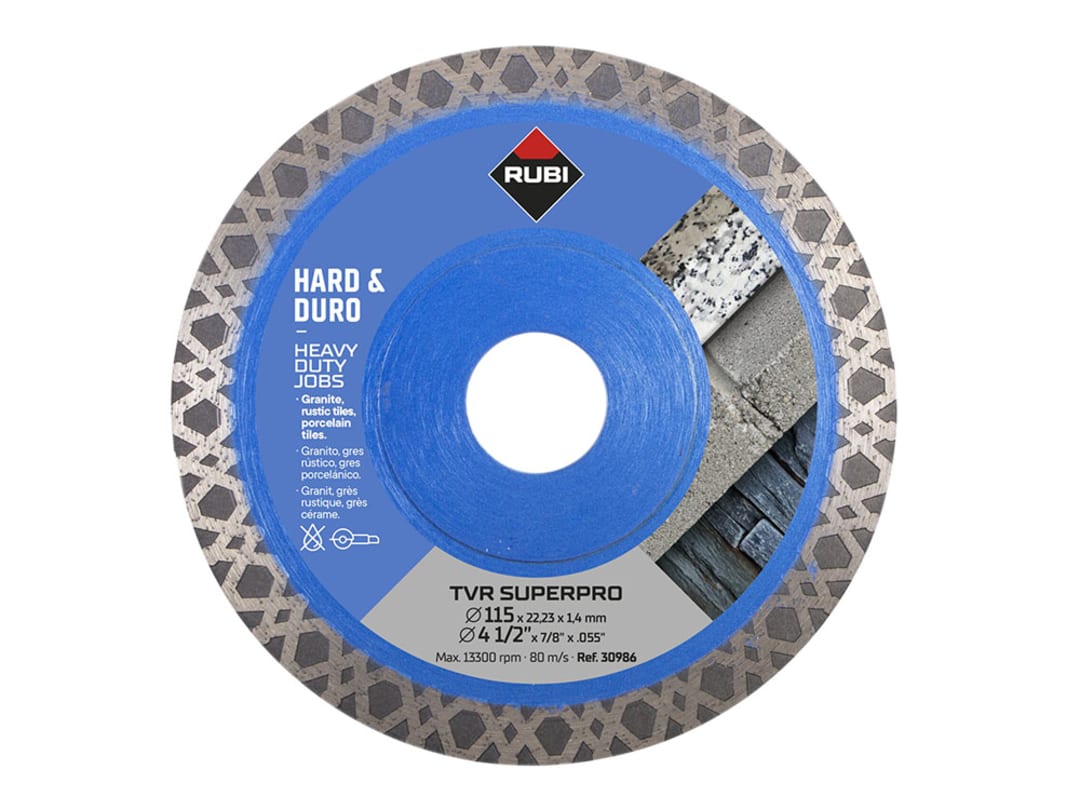 Rubi Tiling Tools Rubi Tvr115 Turbo Viper Diamond Blade 115Mm 30986