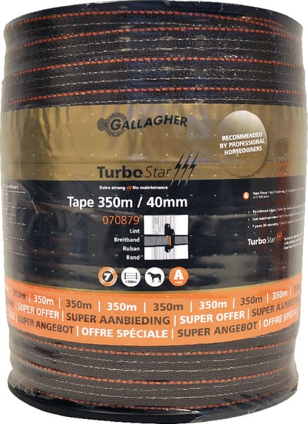350m x 40mm Gallagher TurboStar Electric Fencing Tape Terra (Brown) - Image 3