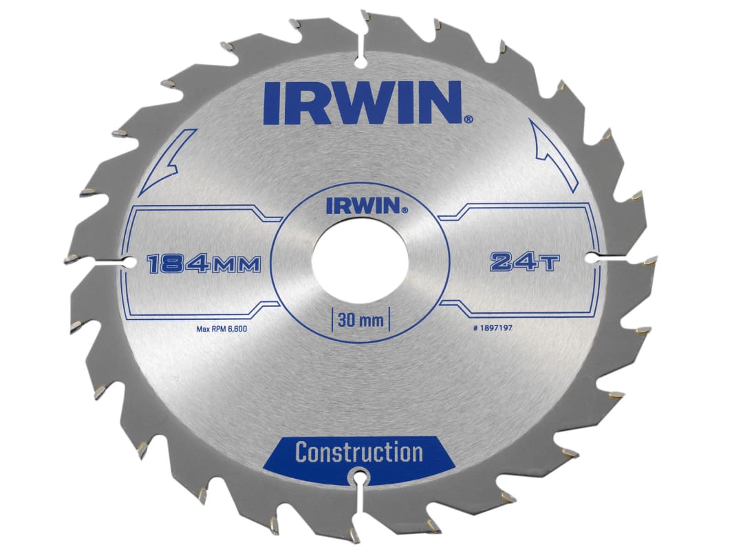 B&Q - 1897197 Construction Circular Saw Blade 184 X 30mm X 24T Atb Irw1897197 - Image 7