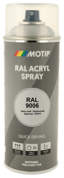 Motip RAL 9006 spray white Aluminium 07224