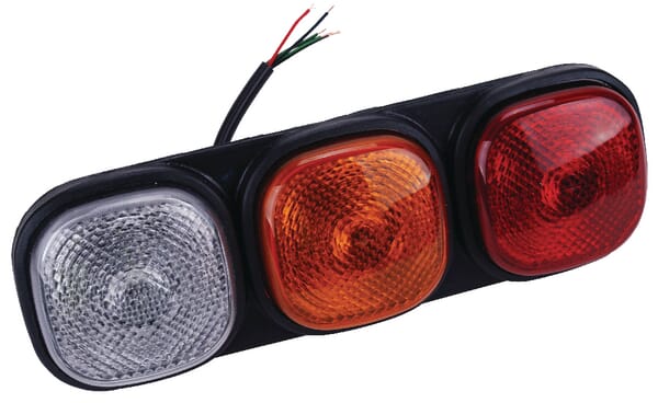 Britax Rear light rectangular, 12/24V, red/orange/white, bolt on, 334x112x57mm, L1300LB