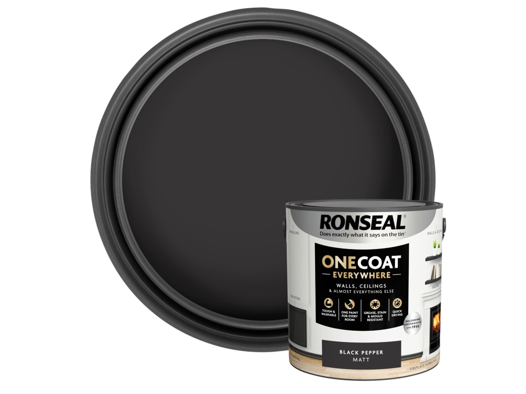 B&Q - One Coat Evrywhere Matt Paint 2.5L Black Pepper - Image 5