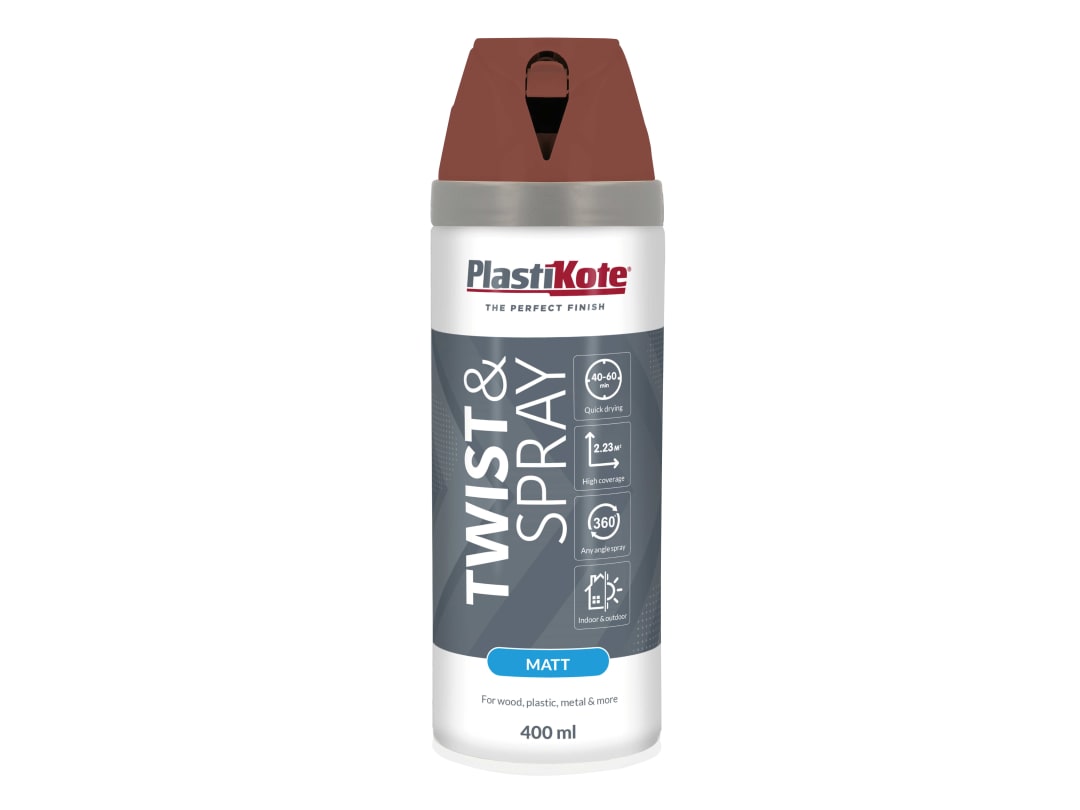 PlastiKote 023124 Twist & Spray pantile red matt 400 ml - Image 4