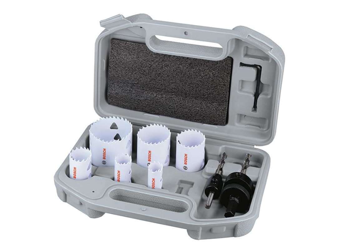 Bosch Multi Material Hole Saw Plumbers Set 9-Piece, 6 Sizes With 2 Arbors And Case. - Image 5