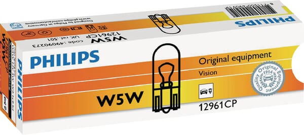 Philips Light bulb Conventional W5W 12V 5W W2.1x9.5d GL12961