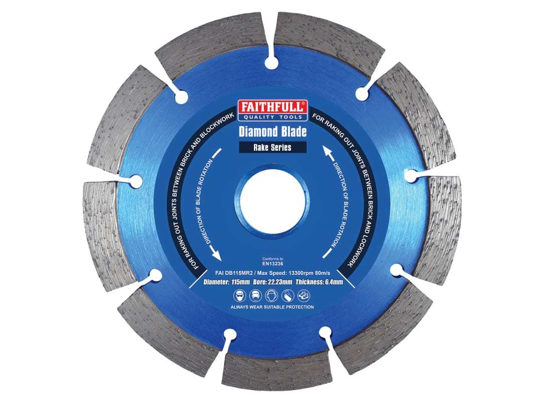 Faithfull Faidb115mr2 Mortar Raking Diamond Blade 115Mm X 22Mm - Image 7