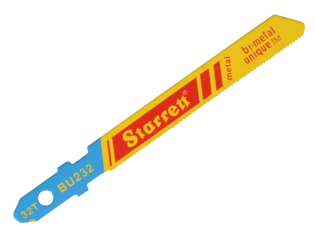 Starrett Metal Cutting Jigsaw Blades - 5 Pack BU232 Unified Shank 32 Teeth Per Inch Bi-Metal Unique Saw Blade Set for Thin Curved Cuts - Compatible With Bosch Dewalt Hitachi Festool Milwaukee - Image 3