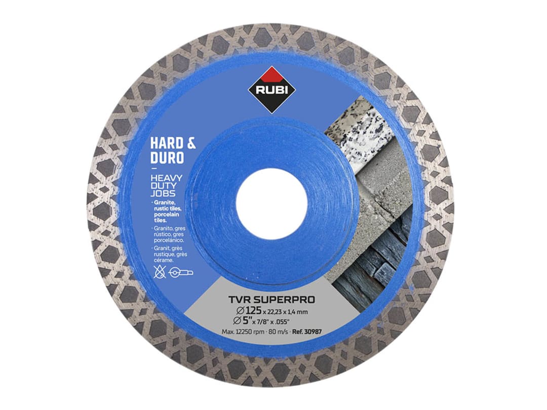 Rubi Tiling Tools Rubi Tvr125 Diamond Blade 125 Mm 30987
