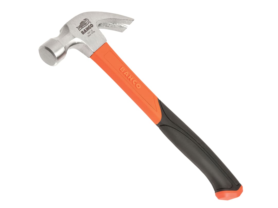 Bahco 428 Curved Fibreglass Claw Hammer 570G (20Oz) - Grey - Image 12