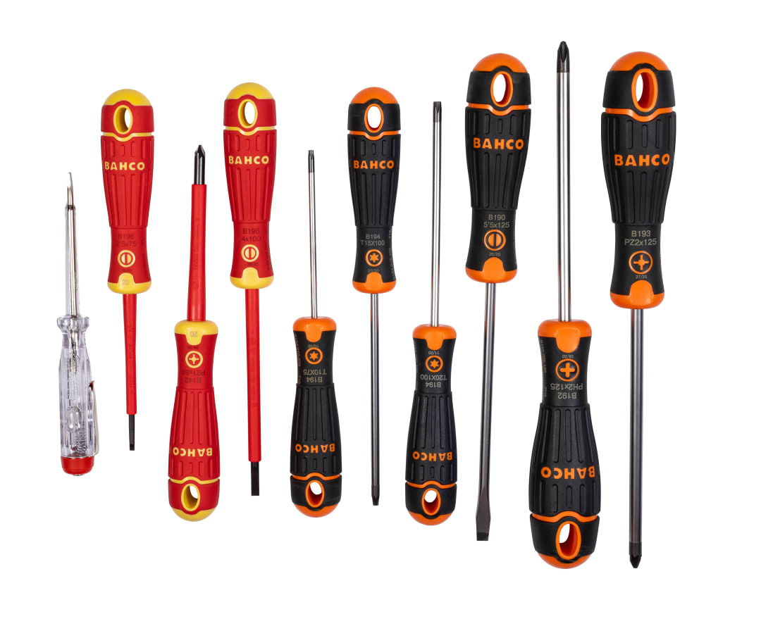 BahcoFit XL Screwdriver Set 10 Piece, Insulated, Slotted, Phillips, Pozi, - Image 12