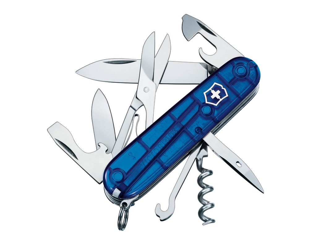 Victorinox Blue 13703T2b1 Climber Swiss Army Knife Translucent Blister Pack - Image 3