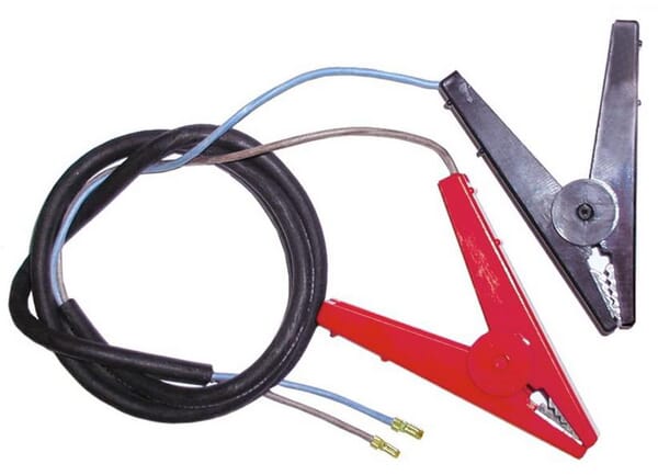 Rutland Red/Black Battery Leads And Clips 100Cm Cable Sleeve 488120Rut