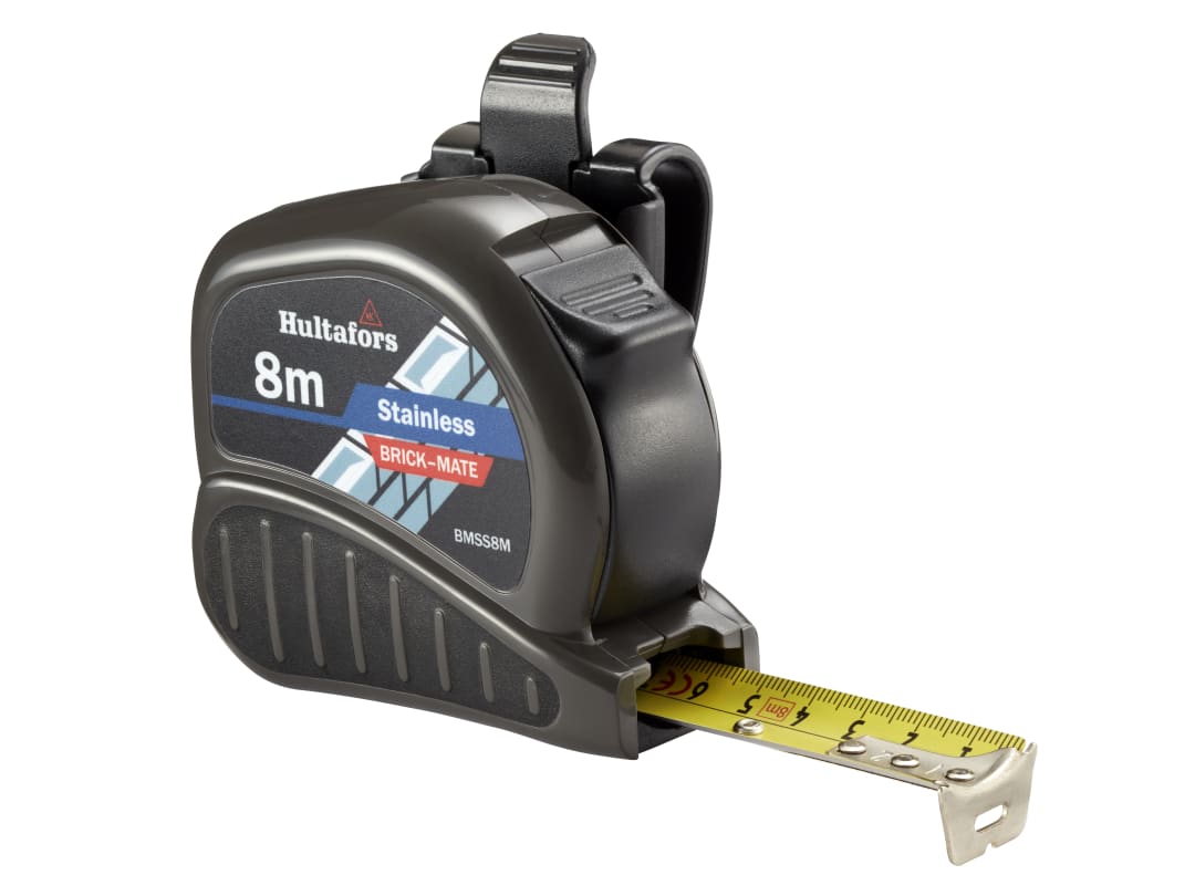 Hultafors Brick Mate Stainless Steel Pocket Tape 8m Metric only HUL352423 - Image 9