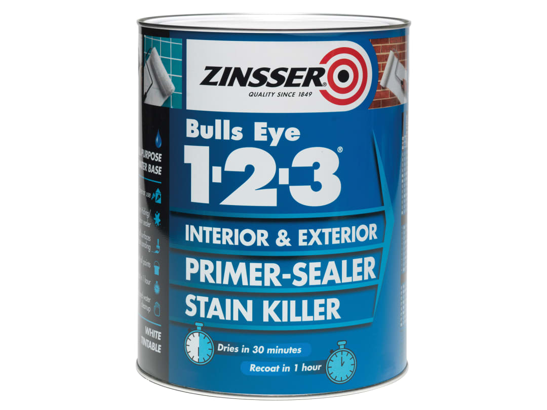 Zinsser Bulls Eye 123 Primer Sealer Stain Killer - White - 500ml - Image 4