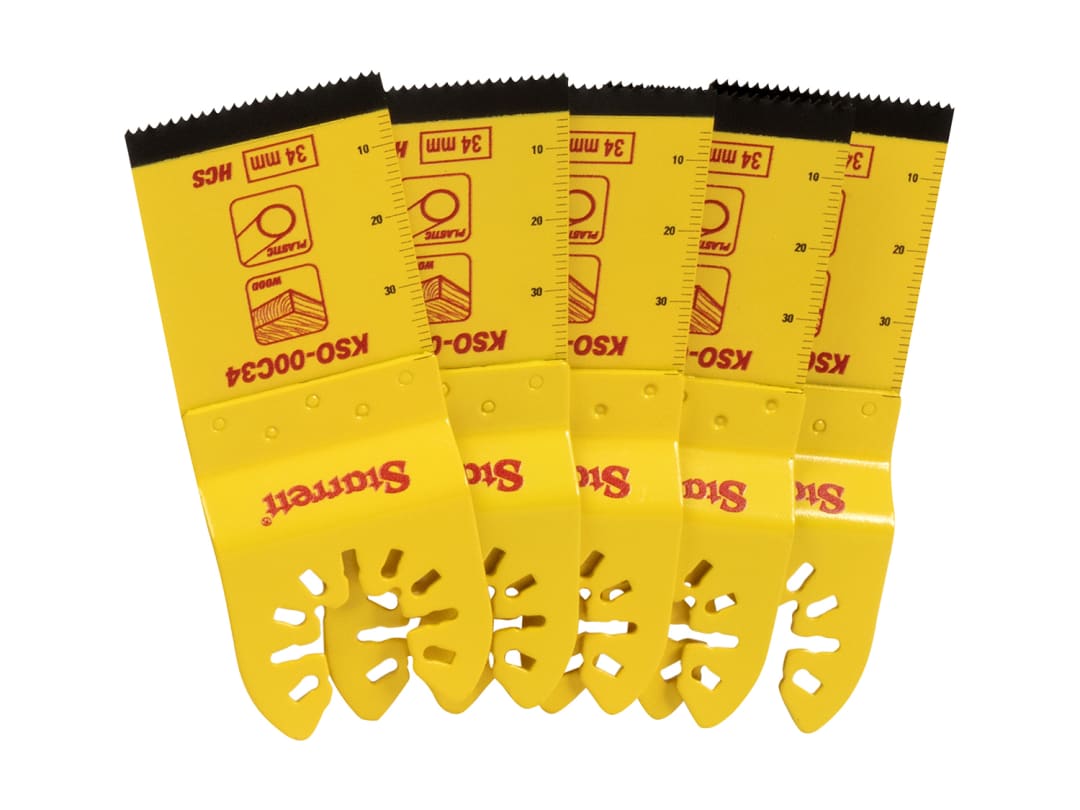 Starrett Kso-00C34 Plunge Hcs Oscillating Blade 40 X 34 Mm 18 Tpi Pack Of 5 Kso-00C34-5
