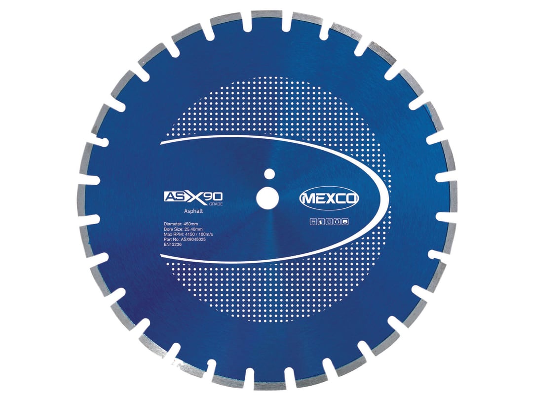 Mexco Asphalt X90 Grade Diamond Blade 450 X 25Mm - Grey - Image 4