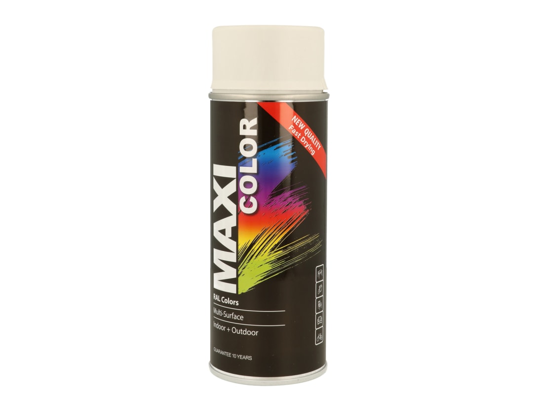 MAXICOLOR Gloss Brilliant White Ral 9016 Spray Paint Fast Drying Wood 400ml - Image 6