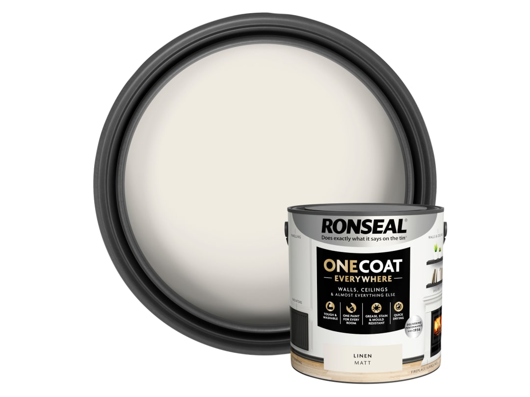 One Coat Everywhere Interior Paint 2.5L Linen Ronseal - Image 10
