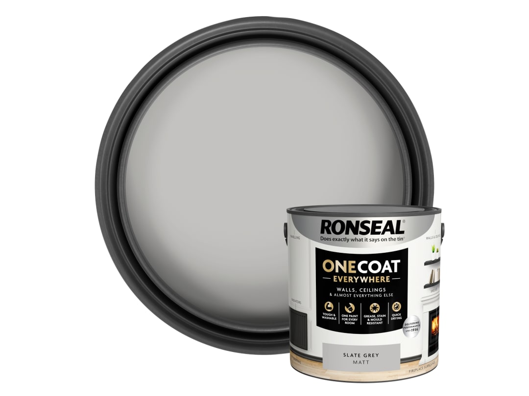 Ronseal (Slate Grey) One Coat Everywhere Matt Paint 2.5L - Image 10