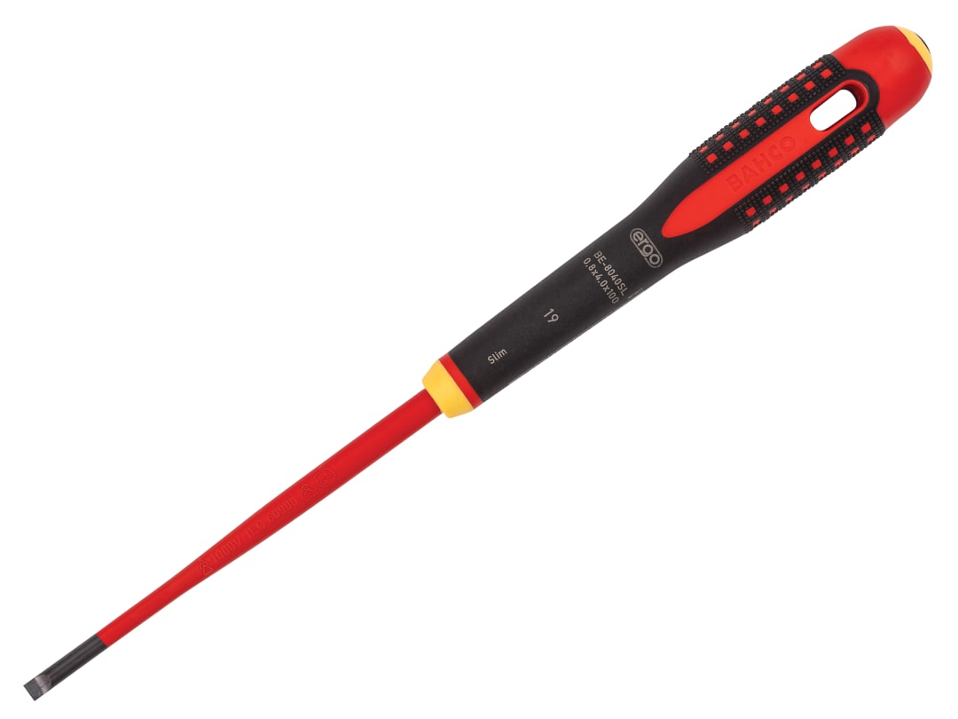 Bahco Ergo Slim Vde Insulated Slotted Screwdriver 4.0 X 100Mm Be-8040Sl - Image 10