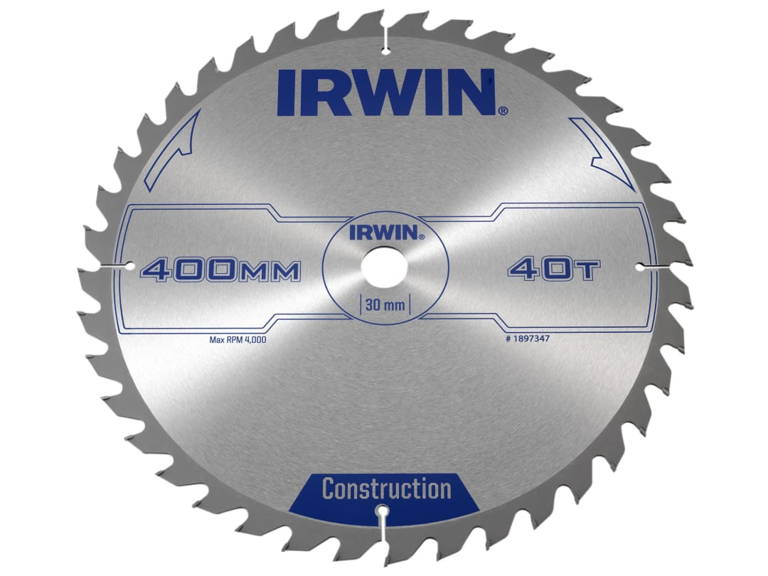 IRWIN IRW1897347 400 x 30mm 40-Teeth Circular Saw Blade with ATB Tooth Grind, Silver,Various - Image 8