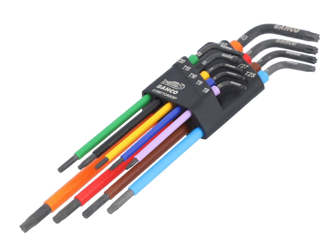 Bahco C1997TORX/9P 9 Piece Long TORX® Coloured L-Key Star Set T8-T40 - Image 10