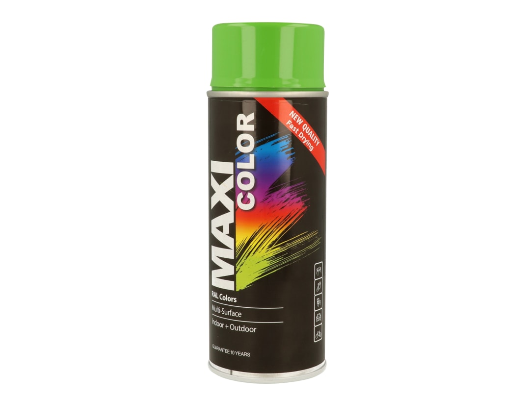 Maxicolor Spray Gloss Yellow Green Ral6018 400Ml - Mx6018 - Ideal For Indoor And Outdoor Use - Yellow Green - Image 5