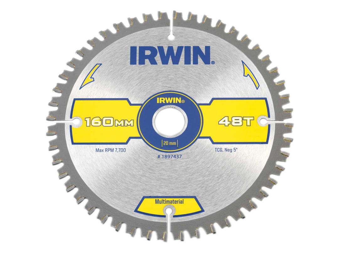 Irwin 1897437 Multi Material Circular Saw Blade 160 X 20Mm X 48T Tcg/Neg - Image 8