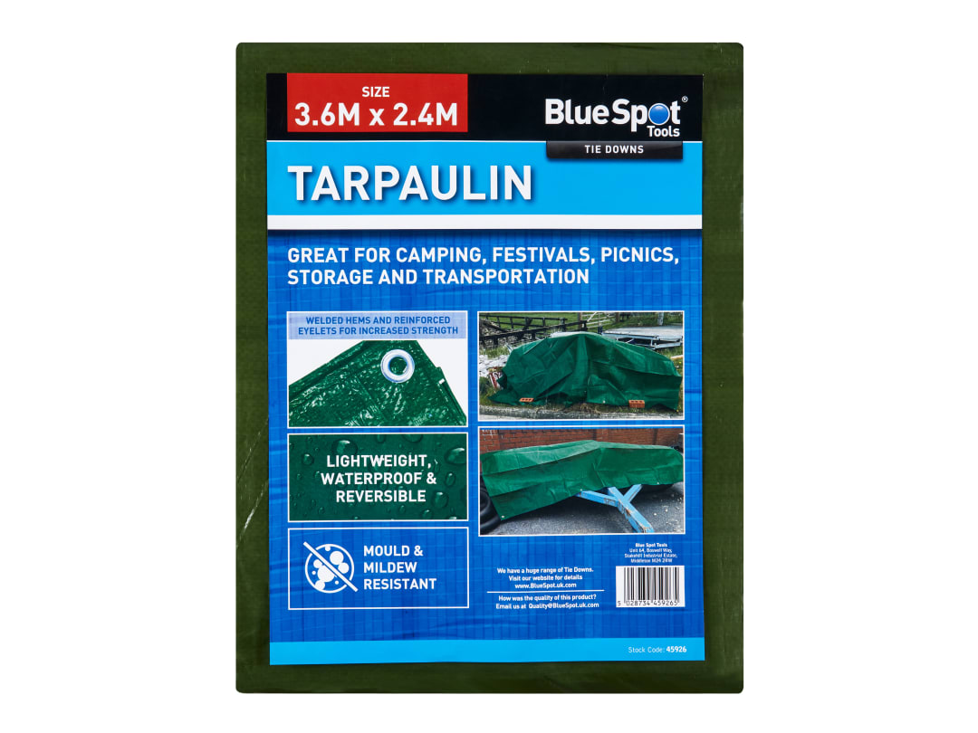 B&Q - 45926 Green Tarpaulin 3.6 X 2.4M B/s45926 - Image 6