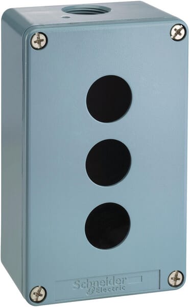 Schneider-Electric Push button box, metal 3 hole XAPD2203