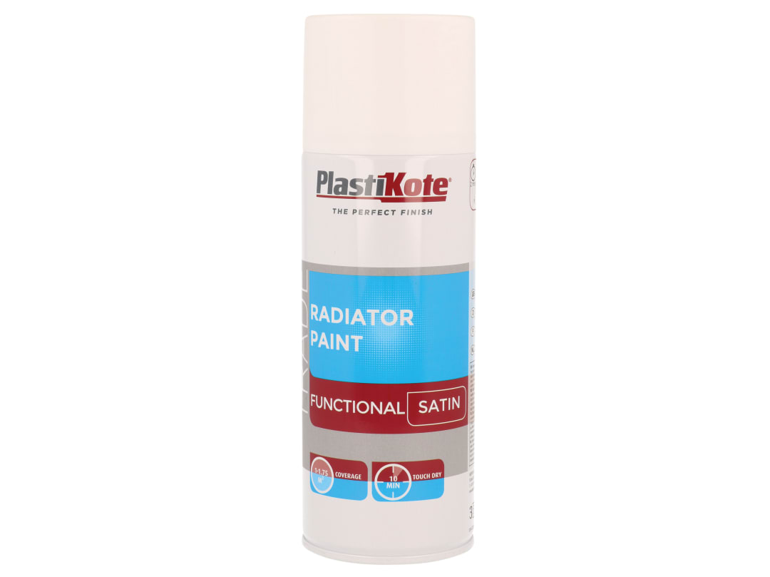 Plastikote White 071017 Trade Radiator Spray Paint Satin 400Ml - Image 5