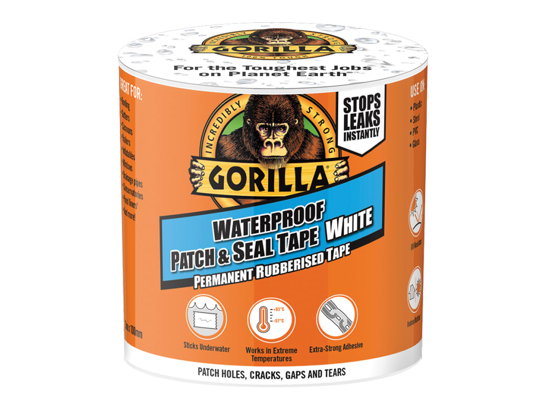 Gorilla Glue Gorilla Waterproof Patch & Seal Tape 100Mm X 3M White - Grey - Image 13