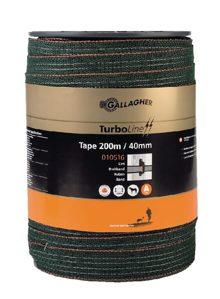 Gallagher Green Turbostar Tape 40Mm 200M 010516Gal