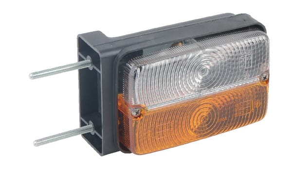 Cobo Light/Amber Direction And Position Rh Halogen, Front, Rectangular, 12V, Amber/Transparent, Bolt On, 0305310000