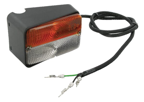 Cobo Light/Amber Direction And Position Lh Rectangular, 12V, Amber/Transparent, Bolt On, 0307520000