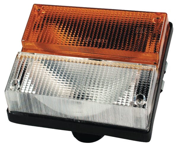 Cobo Light/Amber Direction And Position Halogen, Front, Rectangular, 12V, Amber/Transparent, Bolt On, 188X100x140mm, 03160000