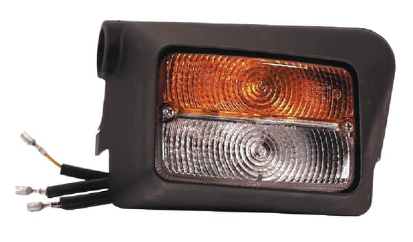 Direction and position light RH Halogen, front, rectangular, 12V, amber/transparent, bolt on, 175xCobo