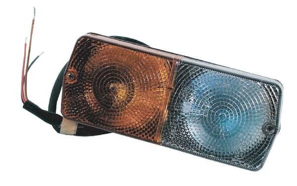 Cobo Light/Amber Direction And Position Halogen, Front, Rectangular, 12V, Amber/Transparent, Bolt On, 184X70x70mm, 03188000
