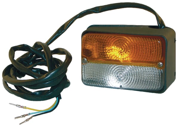 Cobo Light/Amber Direction And Position Rh Halogen, Front, Rectangular, 12V, Amber/Transparent, Bolt On, 03287000