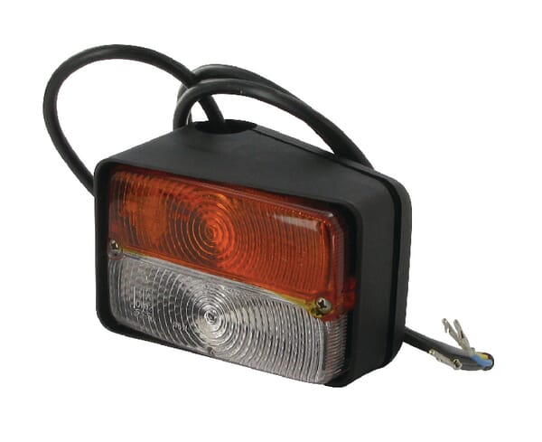 Cobo Light/Amber Direction And Position Lh Halogen, Front, Rectangular, 12V, Amber/Transparent, Bolt On, 03288000