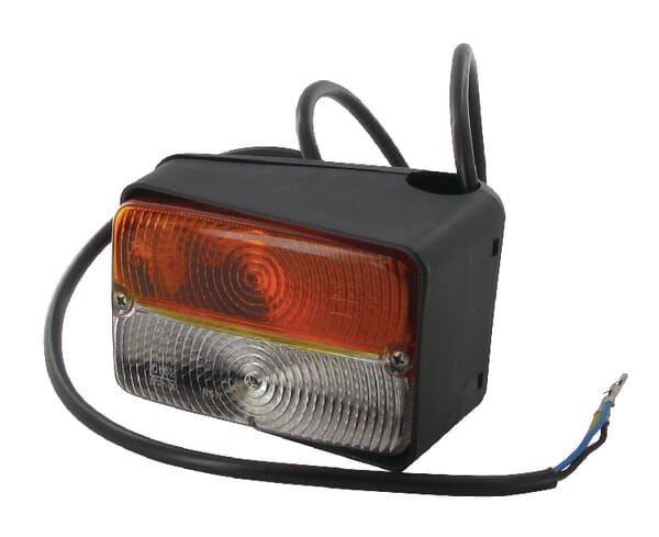 Cobo Light/Amber Direction And Position Rh Halogen, Front, Rectangular, 12V, Amber/Transparent, Bolt On, 03289000