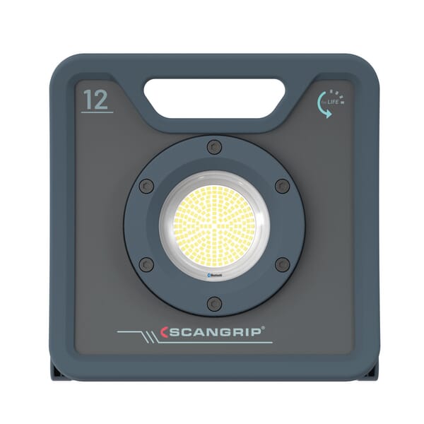 Durable 12000 lumen LED work light with Bluetooth light control
