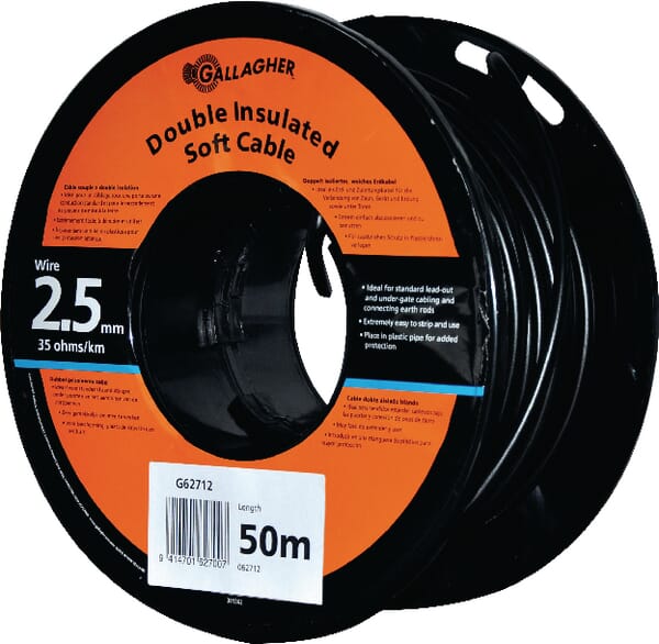 Gallagher Cable 2.5-Mm/50-M Earth/Supply 062712Gal