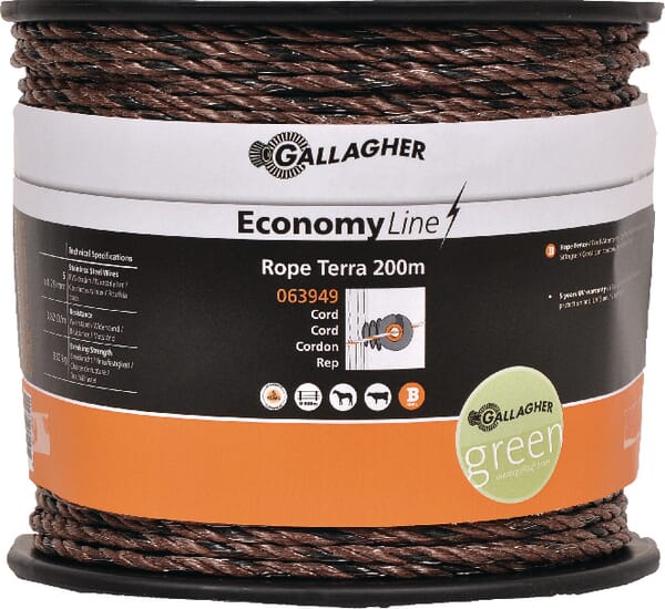 Gallagher Powerline Cord Eco Terra 200 M 063949Gal