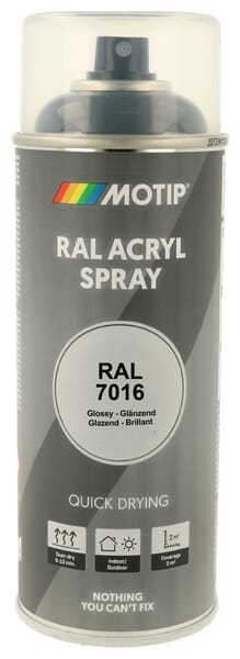Motip Anthracite Paint Ral 7016 Spray Can 07020