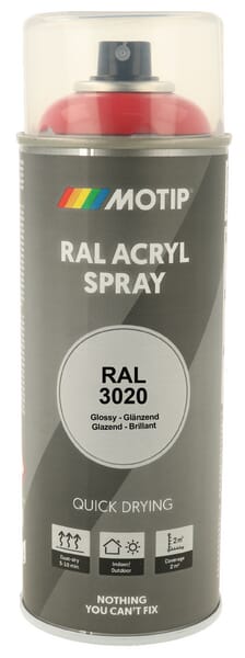 Motip Red Ral 3020 Acr Spray Traffic 07088