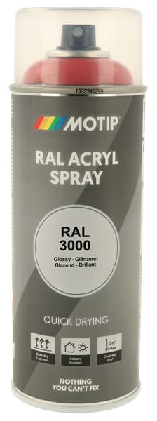 Motip Red Ral 3000 Spray Flame 07090